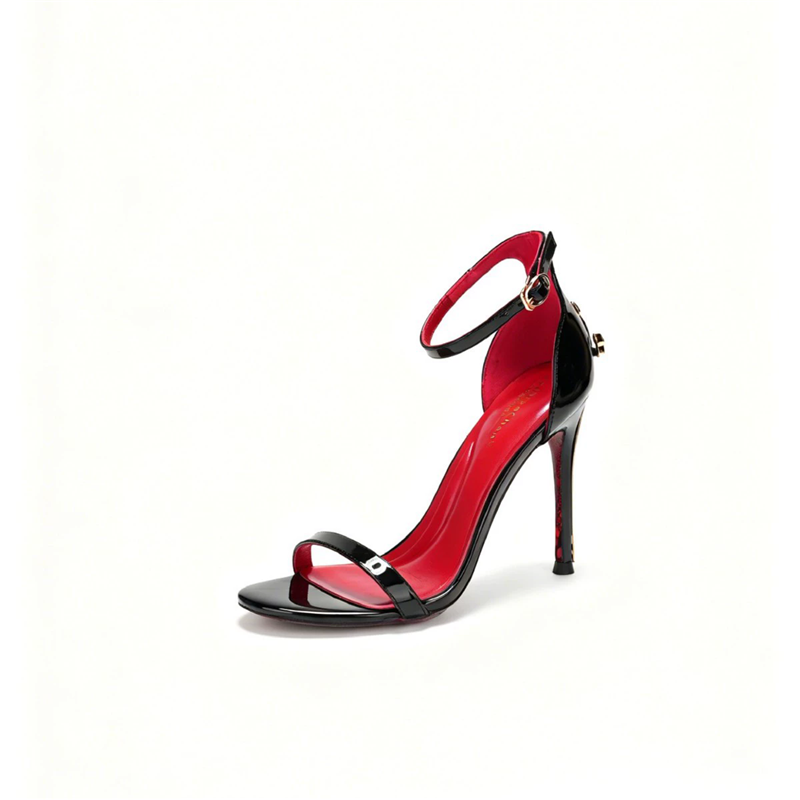 Women'S Shoes Red Bottoms - Yazlık Yeni Yuvarlak Burunlu Vernikli Deri