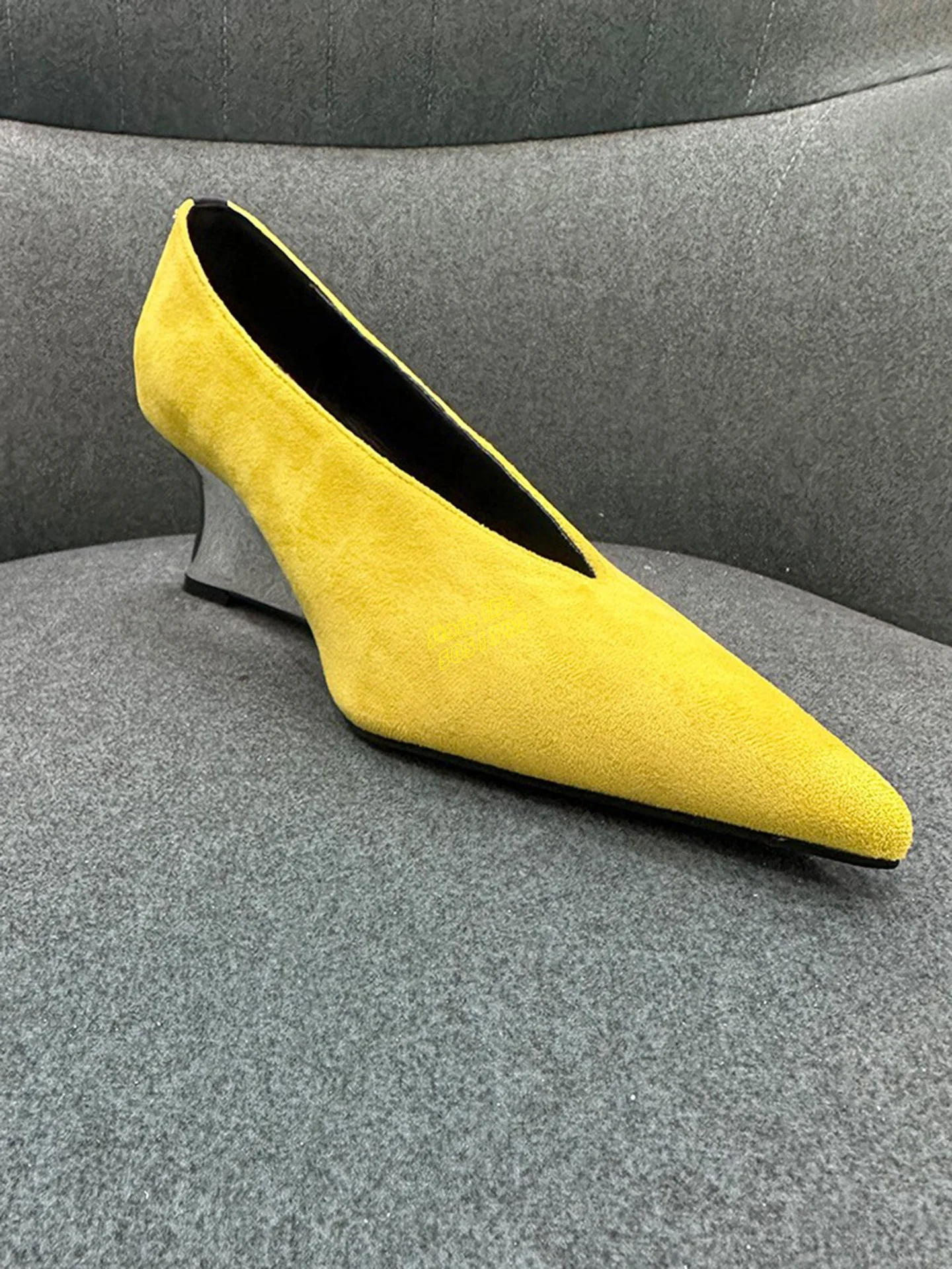 Women'S Shoes Burgundy - Sarı Süet Giymeli Topuklu Ayakkabılar 6