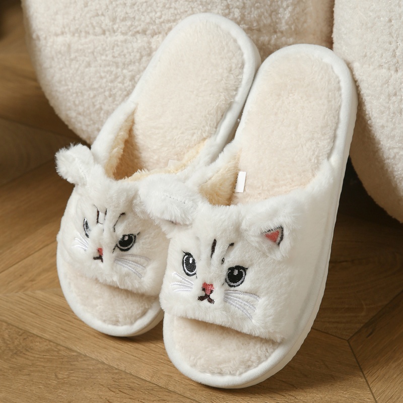 Women'S Shoes For Flat Feet - Kadın Erkek İçin Sevimli Kedi Peluş