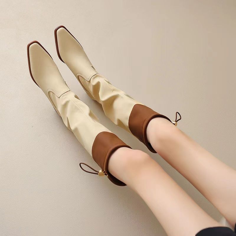 Women'S Shoes Trending 2025 - Kayısı Rengi Kare Burunlu Kadın Uzun