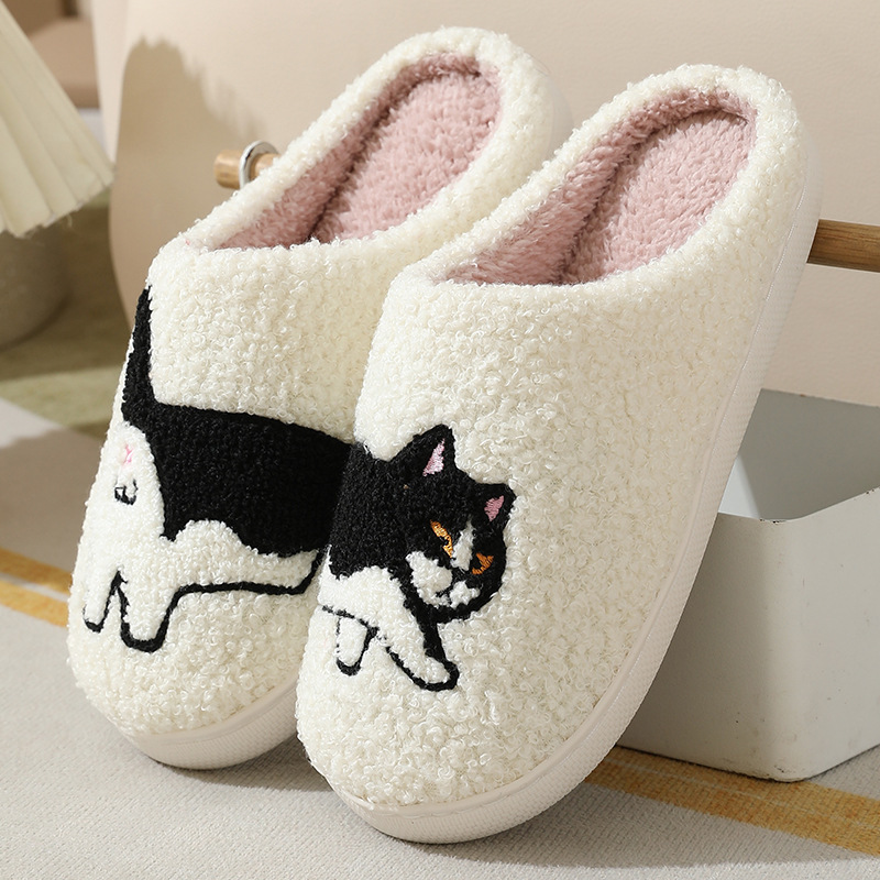 Women'S Shoes For Fall - Kışlık Peluş Sevimli Dachshund Nakışlı Ev