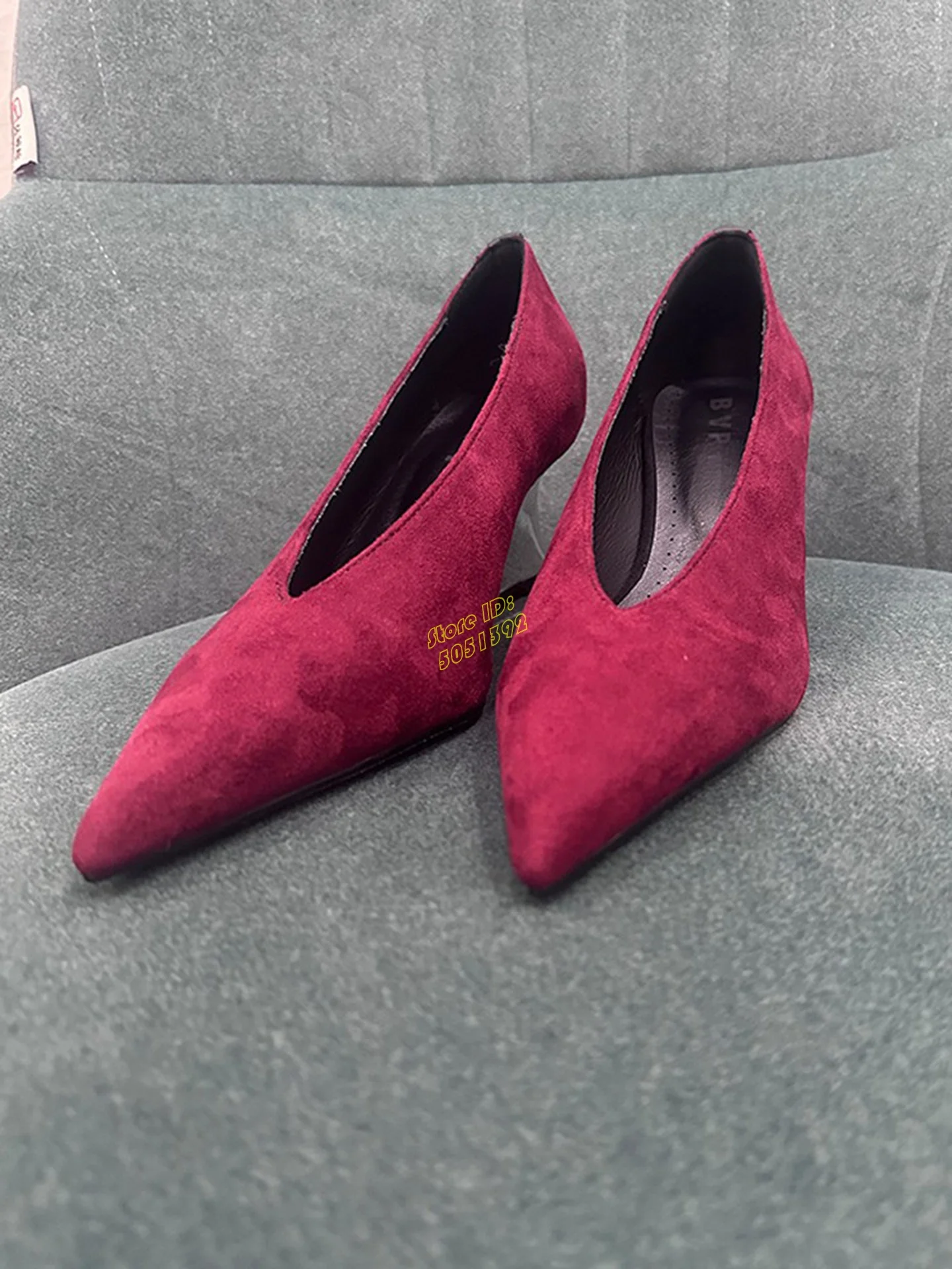 Sarı Süet Giymeli Topuklu Ayak - Women'S Shoes Burgundy incelemesi ve fiyatı