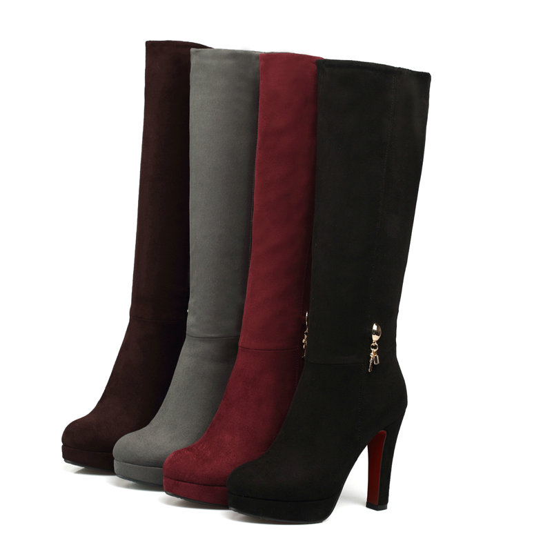 Suni Süet Nubuk Deri Bordo Gri - Women'S Shoes Burgundy incelemesi ve fiyatı