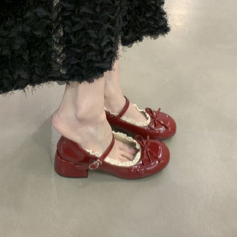 2026 İlkbahar/Sonbahar Kadın Ü - Women'S Shoes Burgundy incelemesi ve fiyatı