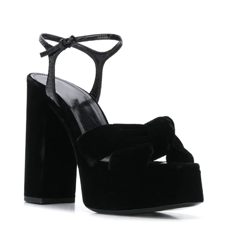 Bordo Kadife Düğümlü Peep Toe  - Women'S Shoes Burgundy incelemesi ve fiyatı