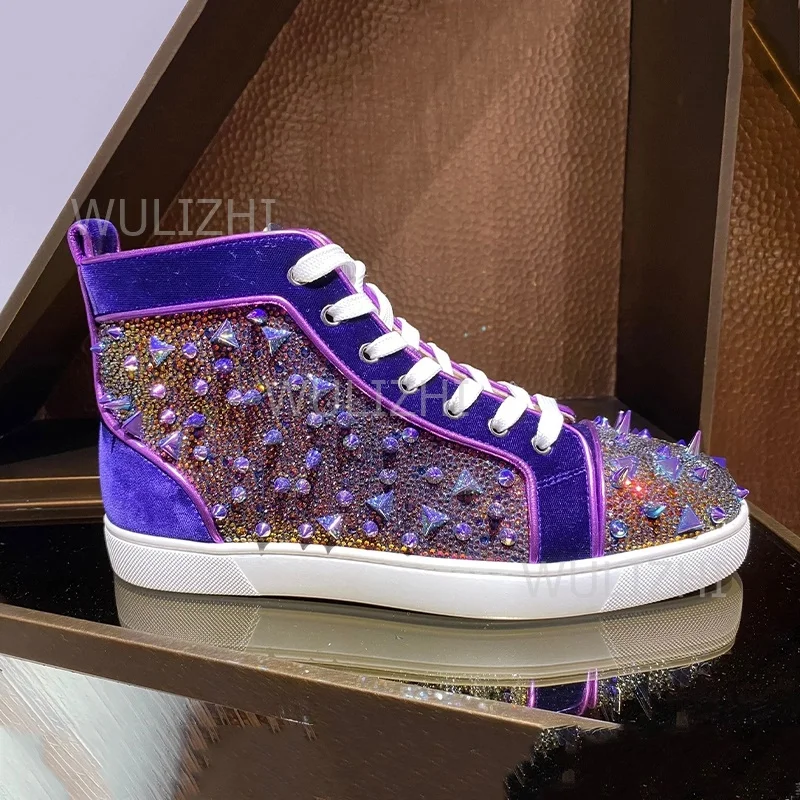 Koyu Mor Kristal Perçinli Erke - Women'S Shoes Red Bottoms incelemesi ve fiyatı