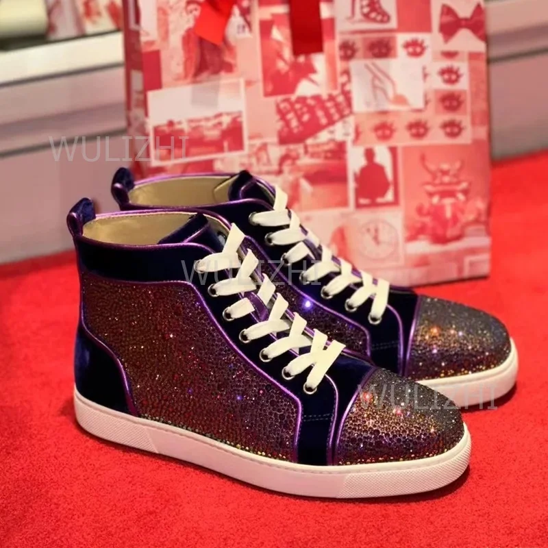 Koyu Mor Kristal Perçinli Erke - Women'S Shoes Red Bottoms incelemesi ve fiyatı
