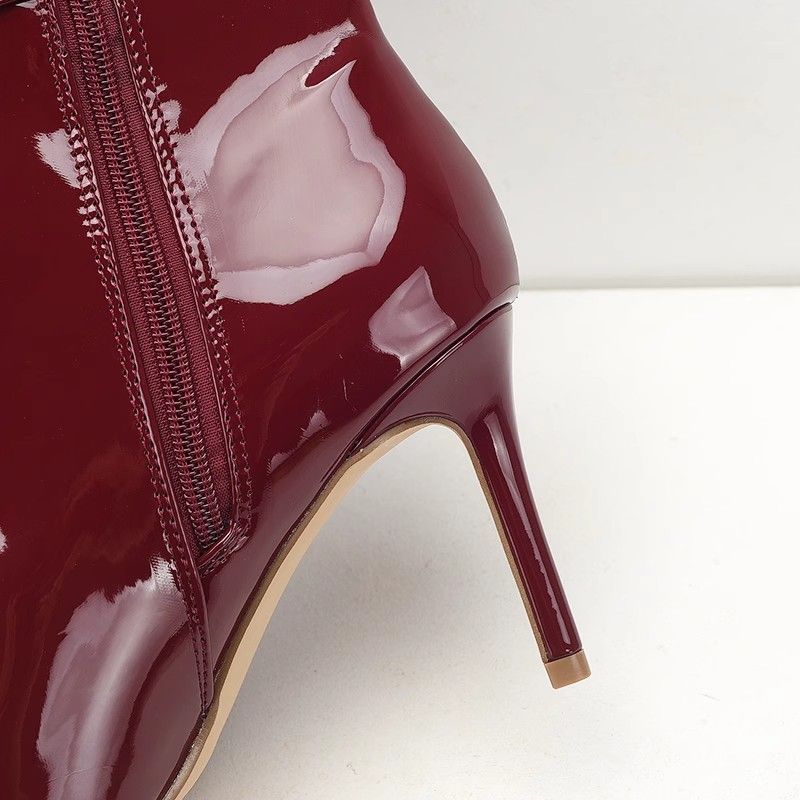 Şarap Kırmızısı Tokalı Diz Üst - Women'S Shoes Burgundy incelemesi ve fiyatı