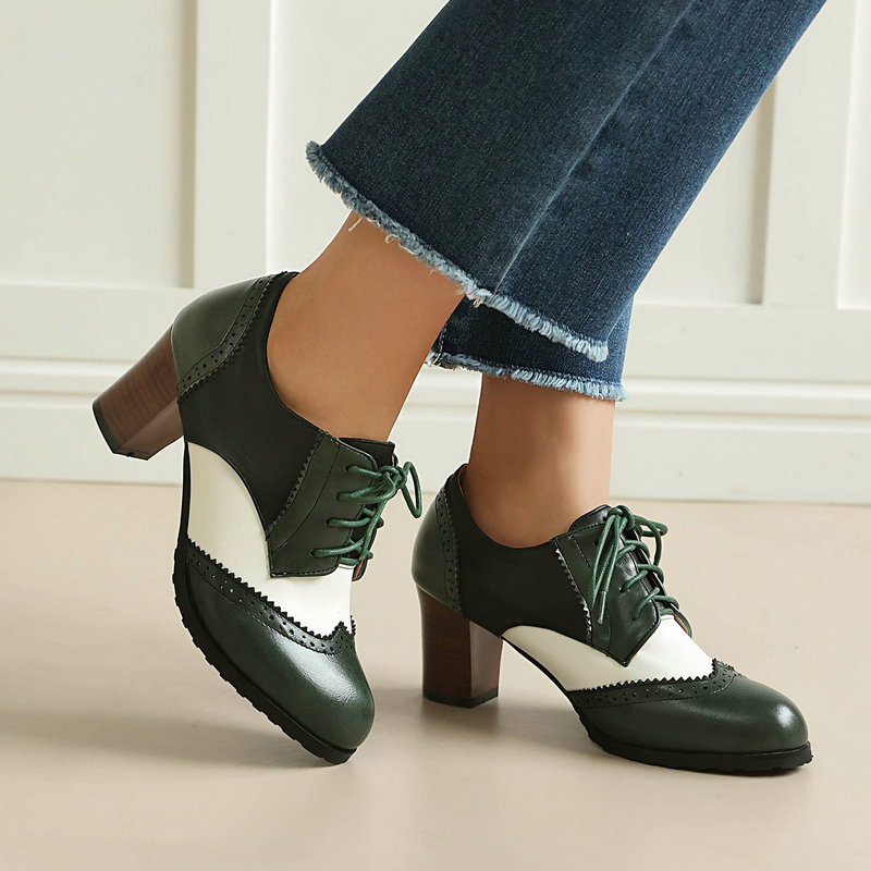 Vintage İki Renkli Brogue Oxfo - Women'S Xti Shoes incelemesi ve fiyatı