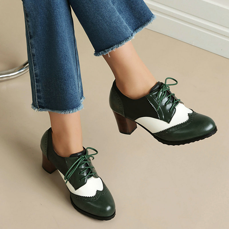 Vintage İki Renkli Brogue Oxfo - Women'S Xti Shoes incelemesi ve fiyatı